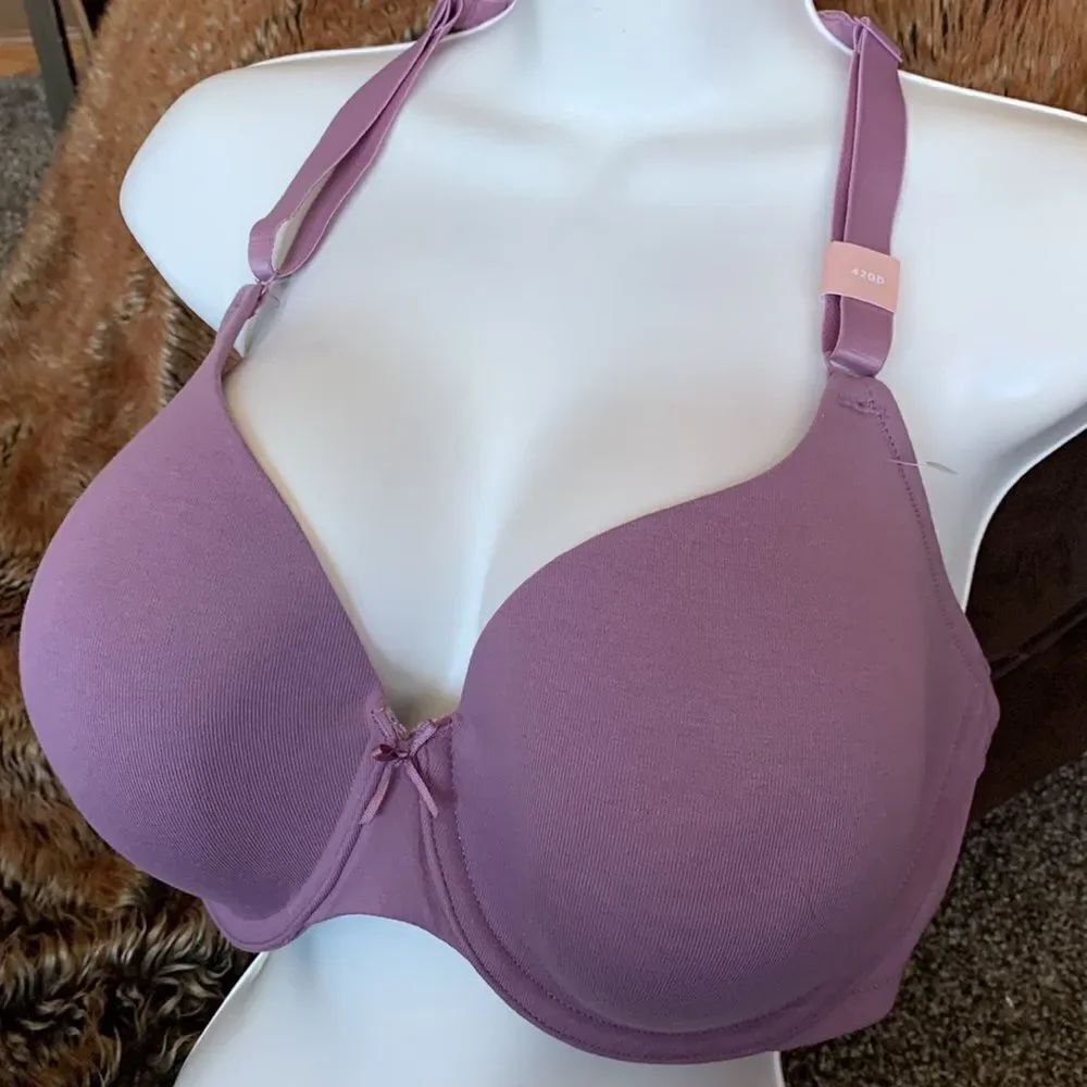 Lane Bryant Cacique Lightly Lined T-Shirt Lace Back Bra